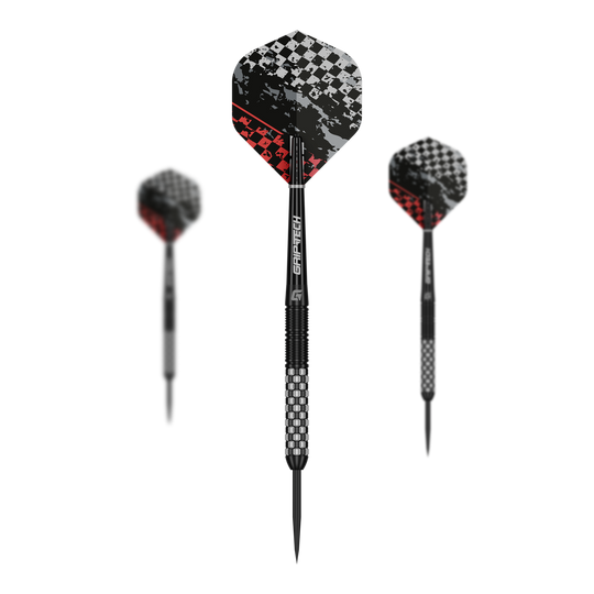 GOAT Finish Line Steel Darts Abgebildet sind GOAT Finish Line Tungsten Steeldarts. Diese Darts sind speziell für das Steeldartspiel entwickelt.