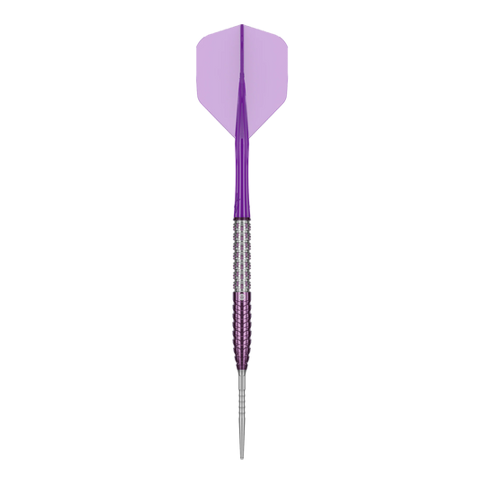 Abgebildet sind die Caliburn Awakening E.T. Steeldarts aus einer anderen Perspektive. Die Besonderheiten des Steeldarts sind sichtbar.