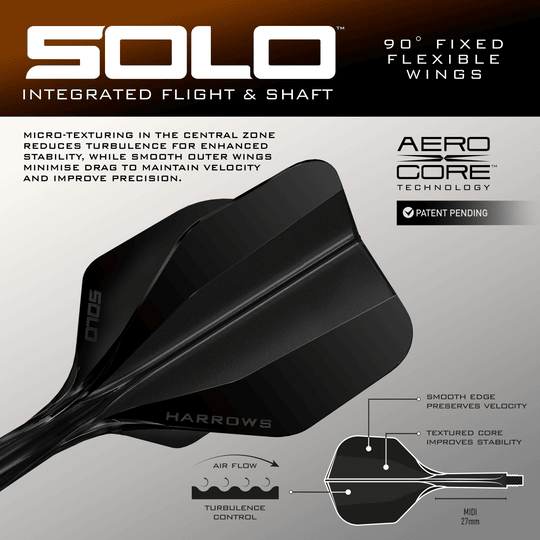 Abbildung der Harrows Wolfram Trinity Softdarts. Diese Softdarts sind für präzises Dartspiel entworfen.