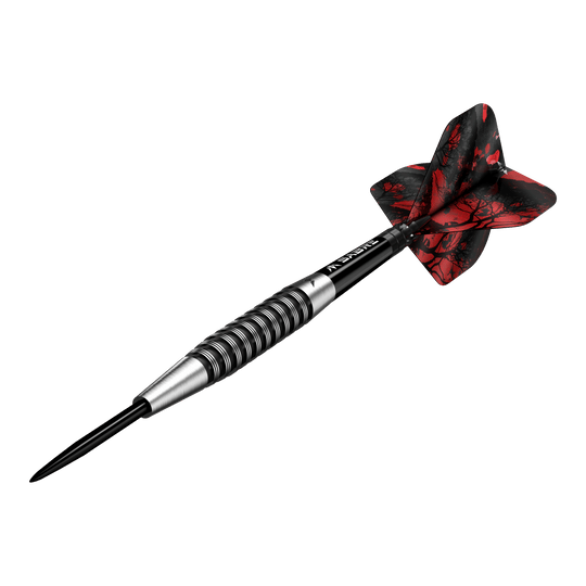 Mission Kunai Black PVD Steel Darts - 23g Abgebildet ist der Mission Kunai Black PVD Steeldarts mit einem Gewicht von 23g. Der Dart hat ein elegantes schwarzes Design und eignet sich ideal für Präzisionswurf.