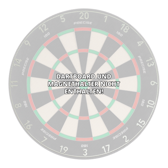 Das Bild zeigt einen Zahlenring aus Metall mit Lasercut-Design in Gunmetal-Farbe. Es ist ein Darts-Zubehörteil.