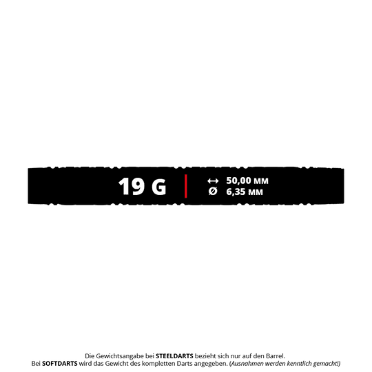 Das Bild zeigt die Target Luke Littler Edge Softdarts - 19g. Die Darts sind deutlich mit ihrer speziellen Gestaltung zu erkennen.