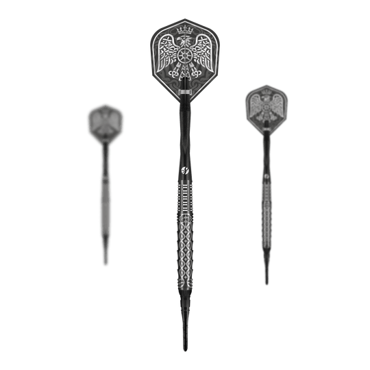 Shot Goths Wulfaz soft darts - 20g Das Bild zeigt ein Set der Shot Goths Wulfaz Softdarts - 20g. Das Set bietet alles, was für ein Softdartspiel benötigt wird.
