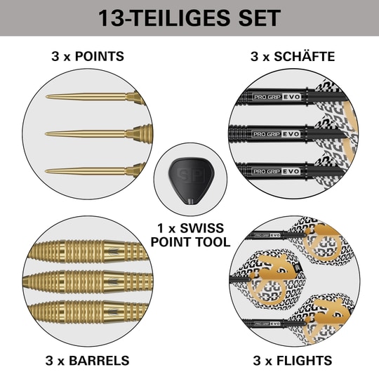 Target Bolide Envy 05 Swiss Point steel darts Das Bild zeigt die Target Bolide Envy 05 Swiss Point Steeldarts. Die Darts liegen deutlich sichtbar auf einem dunklen Hintergrund.
