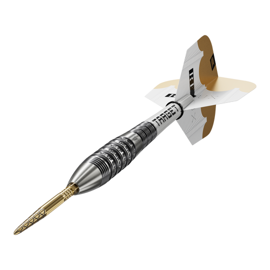 Abgebildet sind die Target Redux 02 Swiss Point Steeldarts. Das Produkt eignet sich hervorragend für das Dartspiel zu Hause oder im Verein.