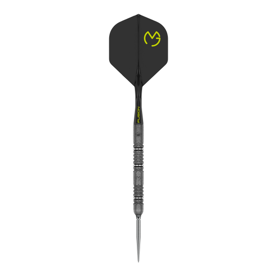 Zu sehen sind die Winmau MvG Signature Edition Switch Points Steeldarts. Diese Darts bieten eine ausgezeichnete Qualität für ambitionierte Spieler.