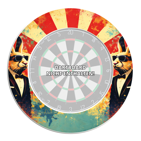 Das Bild zeigt das Design MSF-X11_McDart_Osterhase_Dartboard_Surround_3. Es handelt sich um ein Produktbild eines Dartboard-Surrounds mit Osterhasenmotiv.