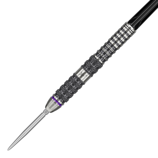 Das Bild zeigt die Target Japan Yuta Hayashi Sirius Swiss Point Steeldarts mit einem Gewicht von 23 Gramm. Die Darts sind speziell für professionelle Ansprüche entwickelt.