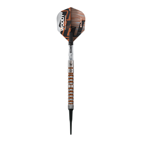 Harrow's Luke Woodhouse Series 3 Soft Darts - 18g Das Bild zeigt die Harrows Luke Woodhouse Series 3 Softdarts - 18g. Hier werden die 18g Softdarts aus der Serie präsentiert.