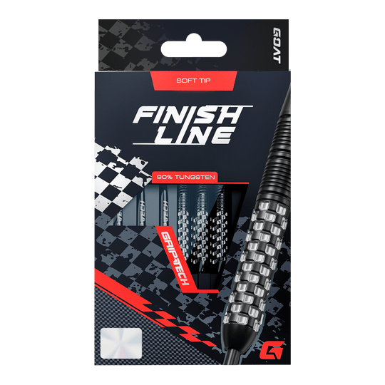 GOAT Finish Line Soft Darts - 20g Das Produkt GOAT Finish Line Tungsten Softdarts - 20g ist auf diesem Bild dargestellt. Die Darts bieten gute Kontrolle beim Werfen.