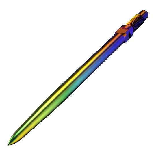 Ein Bild mit dem Dateinamen BU57716_BullsNL_Convertible_Points_Smooth_Rainbow_36mm_2. Es stellt vermutlich eine weitere Ansicht eines Dartspitzen-Artikels in Regenbogenfarben dar.