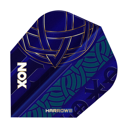 Gezeigt werden die Harrows Nox No6 Flights. Diese Flights sind für Dartspieler gedacht.