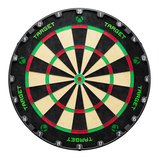 Target Xbox Dartboard Surround Bundle Das Bild zeigt das Target Xbox Dartboard Surround Bundle. Ein Set für Darts-Liebhaber zur Verbesserung des Spielerlebnisses.