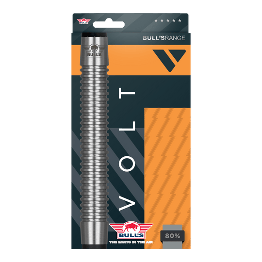 Bulls NL Volt Orange Soft Darts - 18g Das Produkt zeigt Bulls NL Volt Orange Softdarts - 18g als Set. Die einzelnen Darts sind detailliert dargestellt.