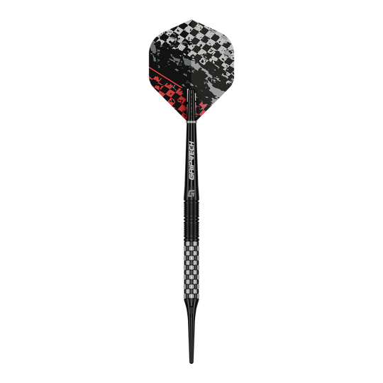 Auf dem Bild sind die GOAT Finish Line Tungsten Softdarts - 20g zu sehen. Dieser Dartpfeil ist speziell für Softdart geeignet.