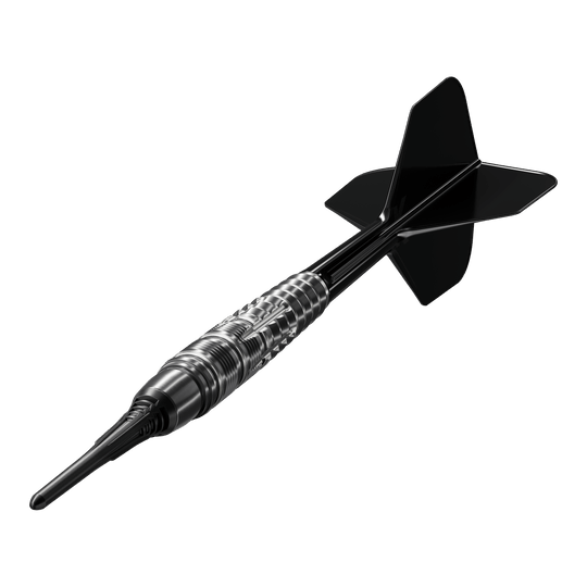 Target Black Marque Blaze Soft Darts - 18g Abgebildet sind die Target Black Marque Blaze Softdarts - 18g. Die Darts haben ein modernes und präzises Design.