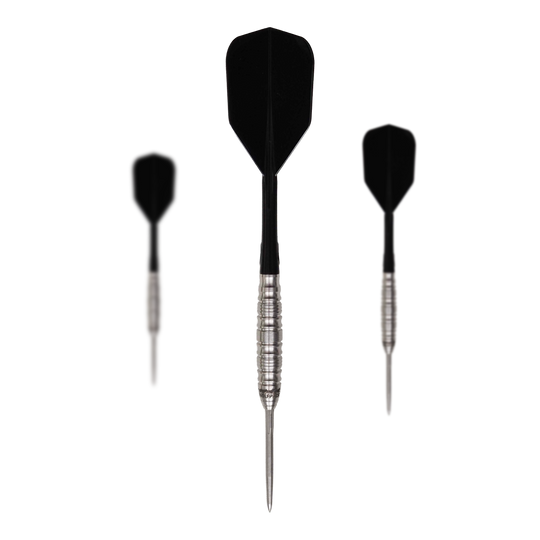 Caliburn Wolfpack W5 steel darts - 22g Zu sehen ist ein Set der Caliburn Wolfpack W5 Steeldarts - 22g. Das Set umfasst mehrere Steeldarts mit 22 Gramm Gewicht.