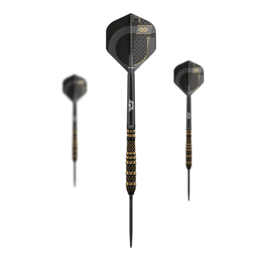 Zu sehen ist das Set Bulls NL Advantage 95 Torp Convertible Point Steeldarts. Es sind mehrere Darts enthalten.