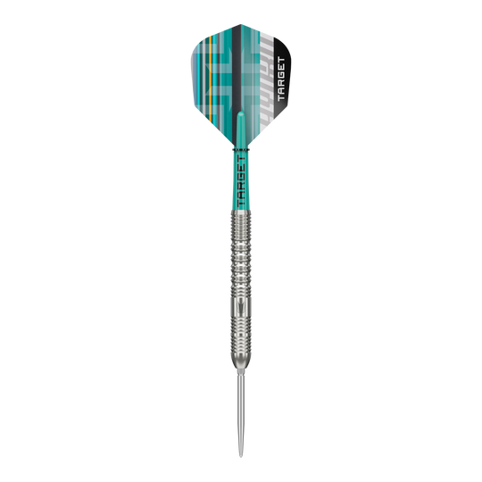 Target Hydro 01 Swiss Point steel darts Zu sehen ist das Produkt Target Hydro 01 Swiss Point Steeldarts. Diese Steeldarts sind für Präzisionswürfe bekannt.