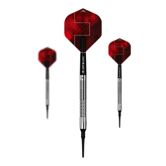 Mission Thomas Junghans Softdarts - 20g Dieses Bild zeigt das Set Mission Thomas Junghans Softdarts mit einem Gewicht von 20 Gramm. Das Dartset ist als Komplettpaket dargestellt.