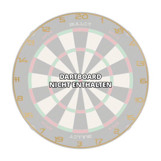 Bullet Dartboard Number Ring Das Bild stellt einen Dartboard Zahlenring in goldener Farbe dar. Es geht um das Produkt 'BT1000160 Bullet Dartboard Zahlenring Gold 3'.