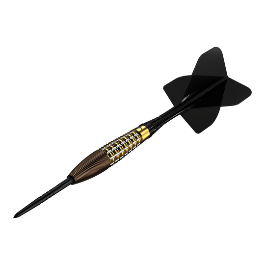 Mission Rhodon steel darts - 23g Das Bild zeigt die Mission Rhodon Steeldarts - 23g. Es handelt sich um hochwertige Steeldarts für präzises Dartspiel.
