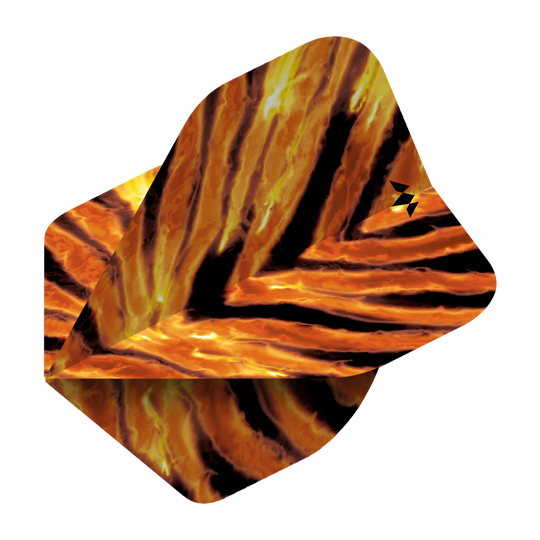 Mission Solo Javan No2 Standard Flights Das Bild zeigt die Mission Solo Javan No2 Standard Flights mit einem auffälligen orange-schwarzen Muster. Das Design erinnert an feurige Streifen und verleiht den Flights ein dynamisches Aussehen.