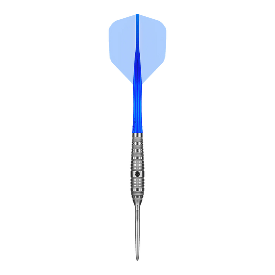Das Bild zeigt die Caliburn Rix EZ-EVO R3 Steeldarts. Der Artikel ist für das Dartspiel gedacht und präsentiert sich in hochwertigem Design.