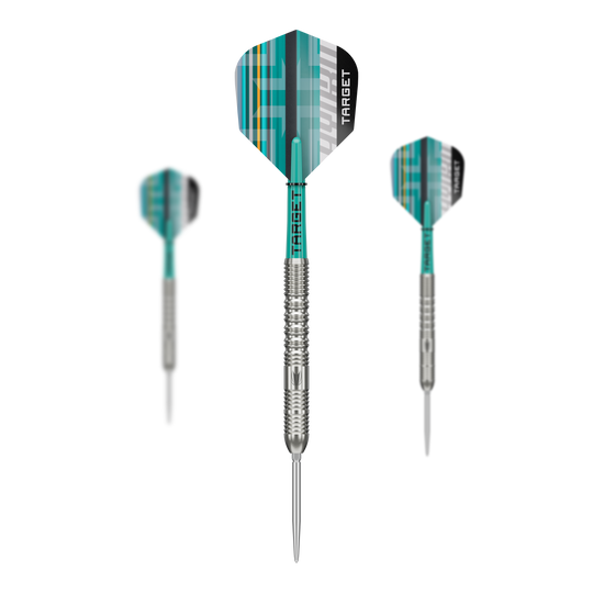 Target Hydro 01 Swiss Point steel darts Abgebildet ist das Set der Target Hydro 01 Swiss Point Steeldarts. Das Set enthält mehrere hochwertige Darts für anspruchsvolle Spieler.