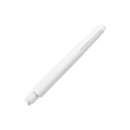 582_Nylon_Shafts_Schneeweiss_40mm_24Lx0virbTE4Hw Auf dem Bild ist ein schneeweißer Nylon-Schaft zu sehen. Er hat ein einfaches, glattes Design und ist für den Einsatz bei Dartpfeilen geeignet.
