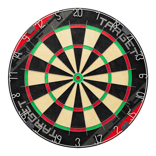 Target Rift steel dartboard set Das Bild stellt das Target Rift Steeldartboard Set dar. Es ist ein hochwertiges Set für Freizeit und Turniere.