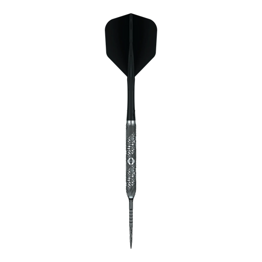 Das Bild zeigt die Caliburn Halo H3 Steeldarts - 21,5g. Dies sind klassische Steeldarts mit silbernem Design.