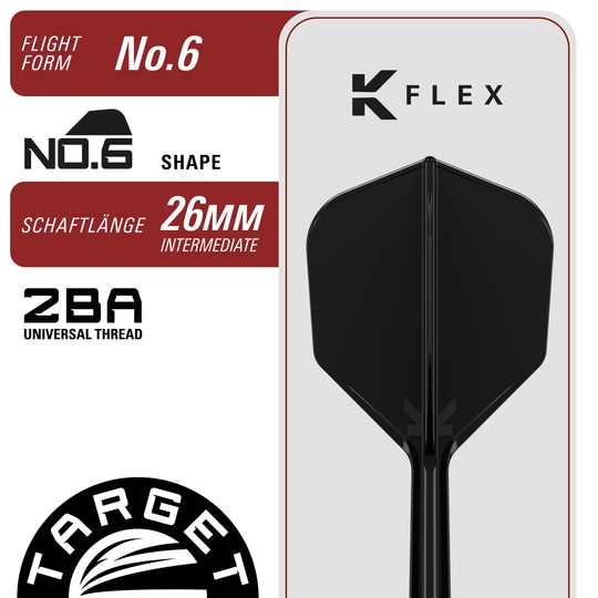 Target Black Marque Eclipse Softdarts mit 21g Gewicht liegt auf weißem Hintergrund. Das Bild zeigt die Details und das Design dieses hochwertigen Softdart-Produkts.