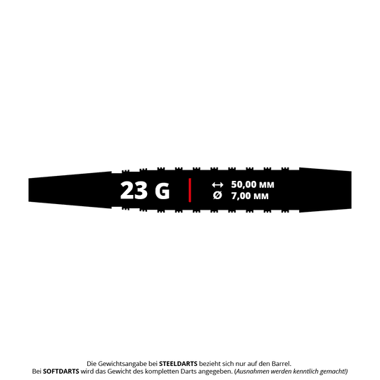 Mission Kunai Black PVD Steel Darts - 23g Mission Kunai Black PVD Steeldarts - 23g ist auf diesem Bild zu sehen. Die schwarzen Steeldarts sind elegant und wiegen 23 Gramm.