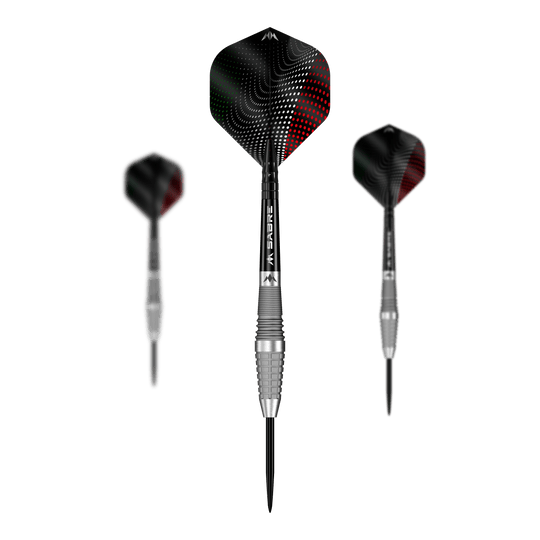 Mission Michele Turetta Sandblasted Steel Darts - 23g Mission Michele Turetta Sandblasted Steeldarts - 23g im Set dargestellt. Das Bild zeigt mehrere Dartpfeile als Produktset mit sandgestrahlter Optik.