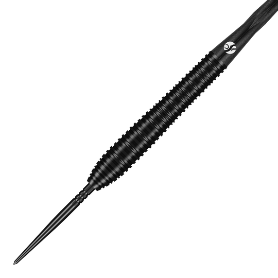 Shot ZEN Torpedo Turbo Point Steel Darts - 23g Das Bild zeigt die Shot ZEN Torpedo Turbo Point Steeldarts - 23g. Die Details der Steeldarts sind sichtbar.