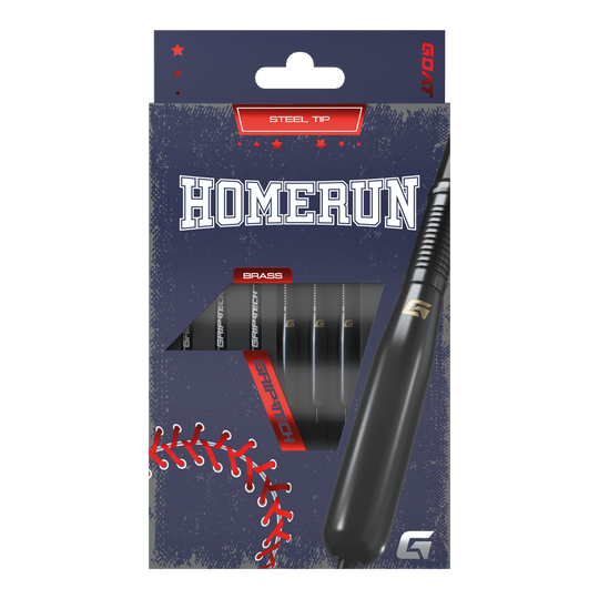 GOAT Homerun Baseball Black Brass Steeldarts - 15g