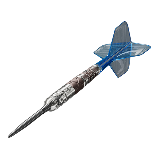 Target Star Wars Mandalorian 95 Swiss Point Steel Darts Auf dem Bild sind die Target Star Wars Mandalorian 95 Swiss Point Steeldarts zu sehen. Das Produkt verbindet Qualität mit einem einzigartigen Mandalorian-Look.