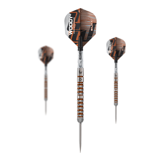 Harrow's Luke Woodhouse Series 3 Quick Point Steel Darts Das Bild zeigt Harrows Luke Woodhouse Series 3 Quick Point Steeldarts. Der Artikel ist ein Satz hochwertiger Steeldarts.