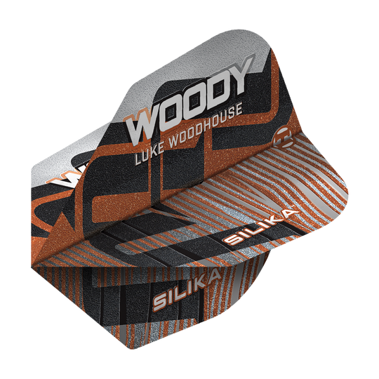 Dieses Bild zeigt Harrows Silika Luke Woodhouse Series 3 No6 Flights. Es ist ein Dart Flight für professionelle Spieler.