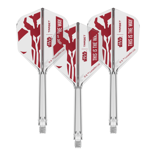 Zu sehen ist '410625_Target_StarWars_K-Flex_ThisIsTheWay_No6_Flights_33mm_2b'. Es handelt sich vermutlich um weitere 'This Is The Way' Dart-Flights.