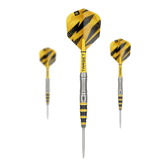 Target Buzz 03 Swiss Points steel darts Abgebildet ist das Target Buzz 03 Swiss Points Steeldarts Set. Die Darts sind für das Steeldart-Spiel geeignet.