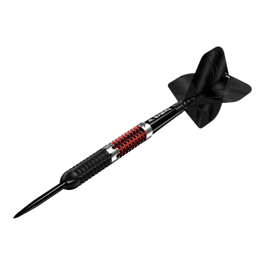 Mission Llew Bevan Black Red Electro Steel Darts - 23g Mission Llew Bevan Black Red Electro Steeldarts - 23g. Moderne Steeldarts in Schwarz und Rot mit 23 Gramm Gewicht.