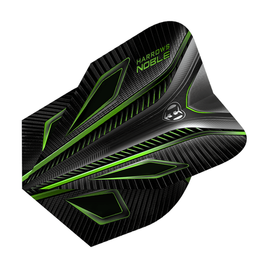 HR8_Harrows_Noble_Green_Standard_Flights_2 Harrows Noble Green Standard Flights. Die Dartflights sind mit einem eleganten Muster gestaltet.
