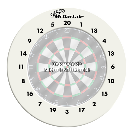 McDart HD Zahlen Surround Das Bild zeigt ein weißes Dartboard-Surround. Es handelt sich um das Produkt aus dem Dateinamen: DBS-HD-weiss McDart HD Zahlen Surround Weiß.
