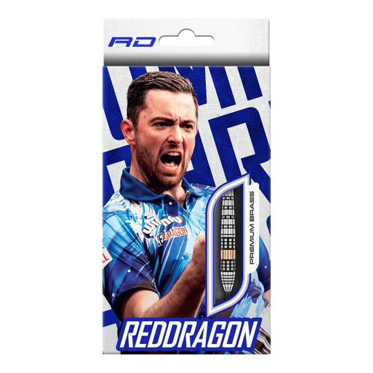 Red Dragon Luke Humphries Brass Steel Darts - 21 g Red Dragon Luke Humphries Brass Steeldarts - 21 g ist ein Set von Steeldarts aus Messing. Das Bild stellt die Details der Dartpfeile deutlich dar.