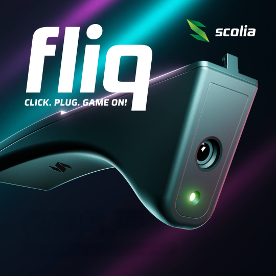 Scolia Fliq Camera Abgebildet ist die Scolia Fliq Kamera. Sie erleichtert die automatische Auswertung beim Dartspielen.