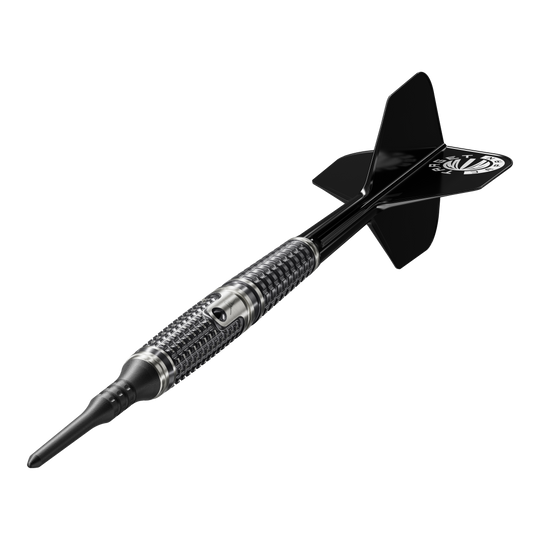 Target Japan Paul Lim The Legend GEN9 Soft Darts - 20g Target Japan Paul Lim The Legend GEN9 Softdarts - 20g werden hier aus einem anderen Blickwinkel präsentiert. Das Bild betont die Form und Verarbeitung der Darts.