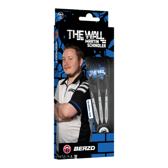 Beazd Martin Schindler TW80 Steeldarts sind auf diesem Bild zu sehen. Das Produkt wird in einer Nahaufnahme dargestellt.