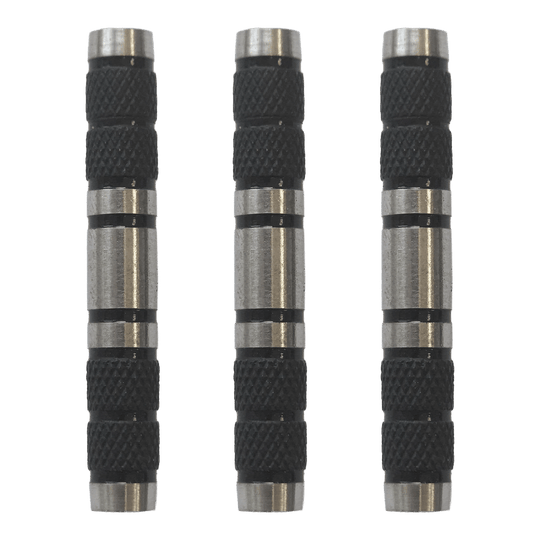 McDart Knurled Black Softdart Barrels - 18g Zu sehen ist McDart Knurled Black Softdart Barrels - 18g im Set. Die abgebildeten Dart-Barrels sind schwarz und besitzen eine griffige Oberfläche.